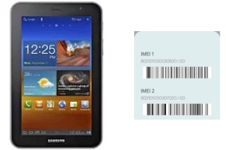 Como ver o código IMEI em P6200 Galaxy Tab 7.0 Plus