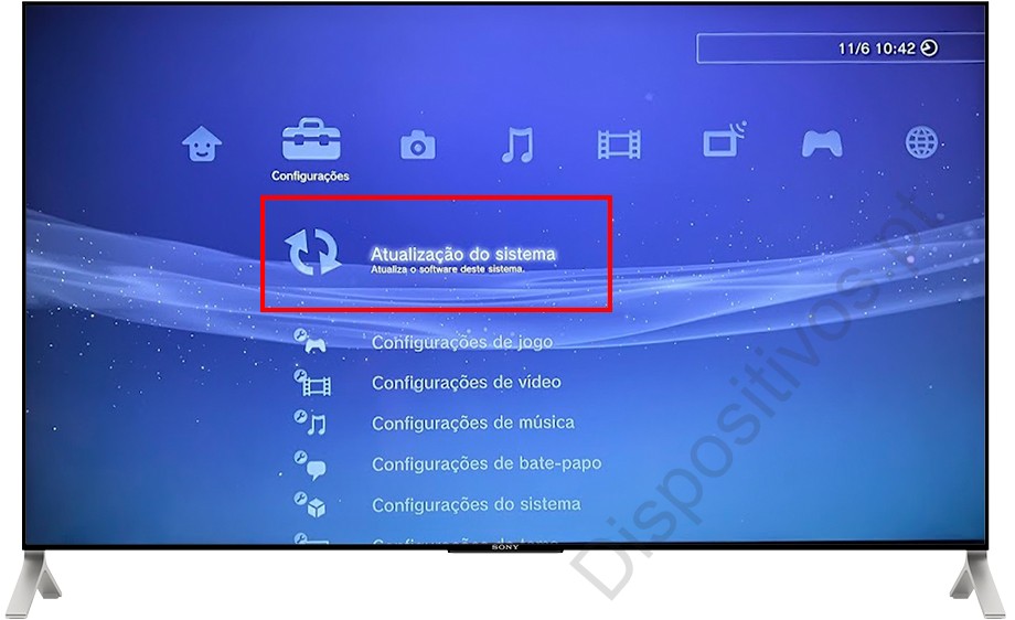 Atualização do sistema PS3