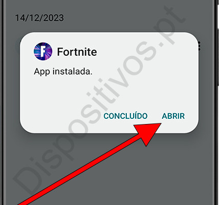 Abra o aplicativo instalado