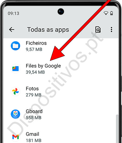 App Files do Google