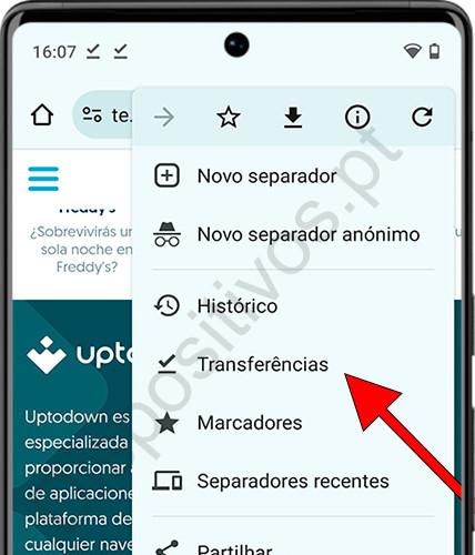 Downloads do Chrome