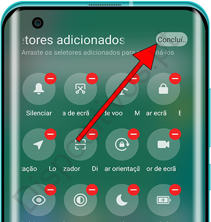 Conclua a edição dos switches Xiaomi