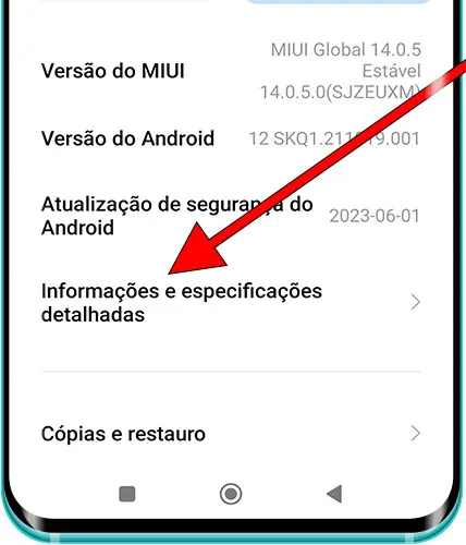 Informações e especificações detalhadas Xiaomi