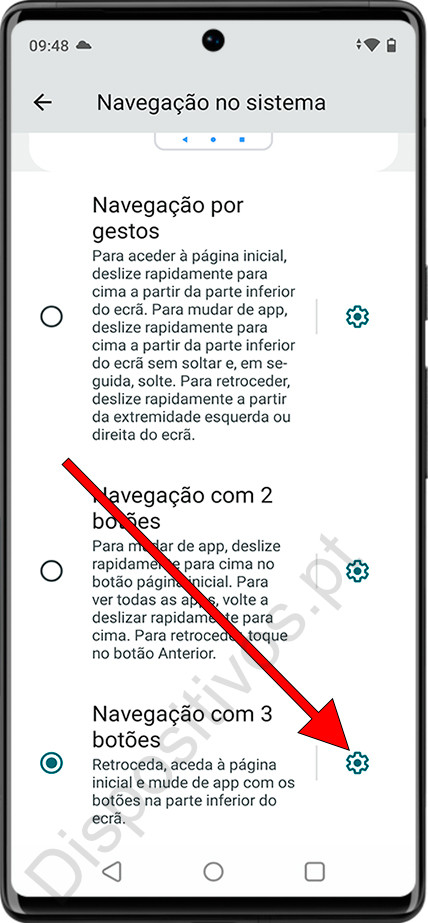 Configuração de botões Android