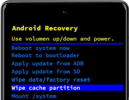 ¿Qué significa Wipe Cache Partition?