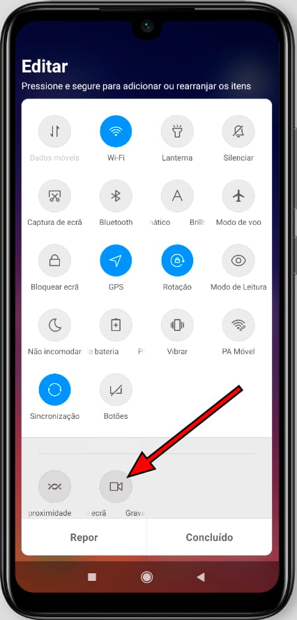 Editar painel rápido Redmi Note 5 SD636 China