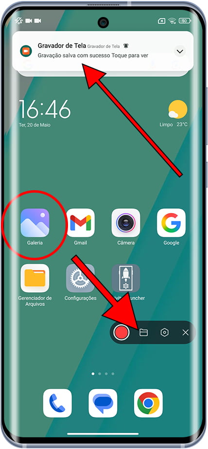 Onde estão armazenadas as gravações de tela Xiaomi