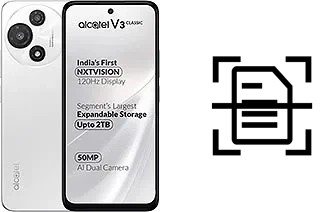 Digitalize documentos em um alcatel V3 Classic