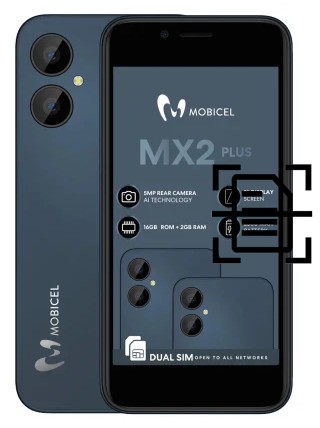 Digitalize documentos em um Mobicel MX2 Plus