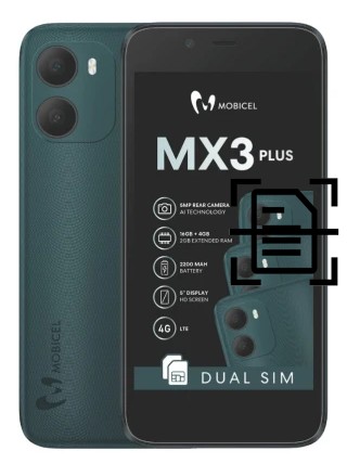 Digitalize documentos em um Mobicel MX3 Plus
