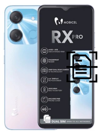 Digitalize documentos em um Mobicel RX Pro