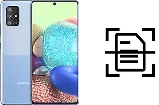 Digitalize documentos em um Samsung Galaxy A71 5G UW
