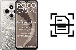 Digitalize documentos em um Xiaomi Poco C75 5G