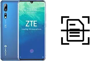 Digitalize documentos em um ZTE Axon 10 Pro 5G