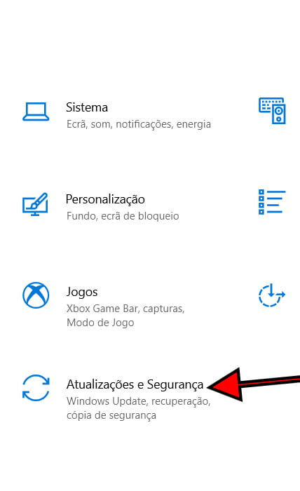 Atualizações e Segurança Windows