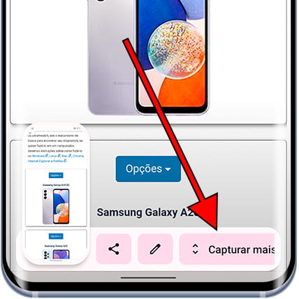 Capturar uma página completa em Mi-A451 Plus