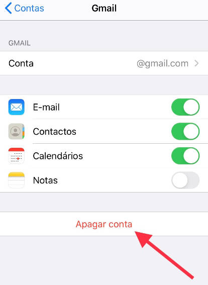 Como excluir a conta do Google em Apple iPhone 5s 1