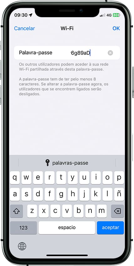 Altere senha Hotspot pessoal