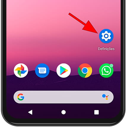 Ícone de configurações Android