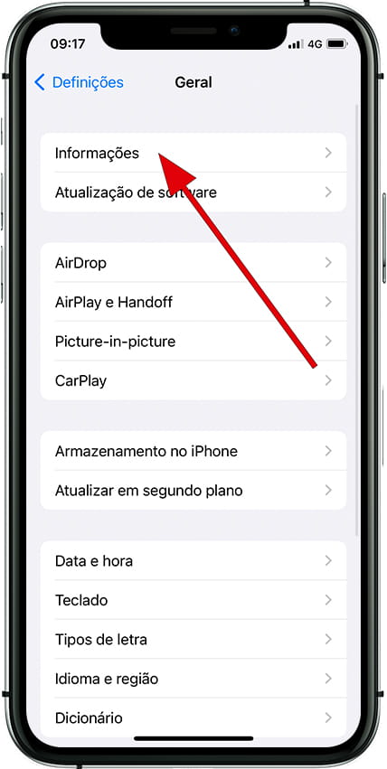 ícone definições iOS