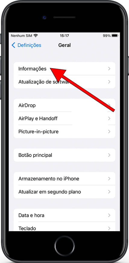 ícone definições iOS