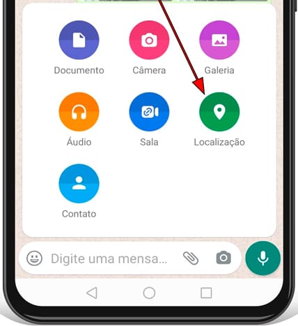 Enviar localização WhatsApp