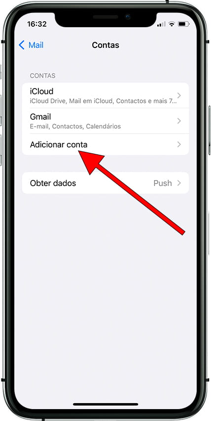Adicionar conta de e-mail Apple iPhone 12 Pro Max