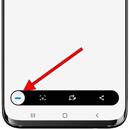 Notificação de captura de tela da Samsung