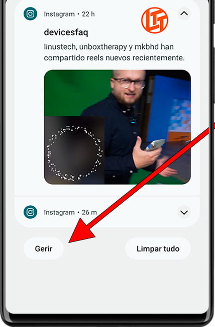 Gerenciar notificações do Android