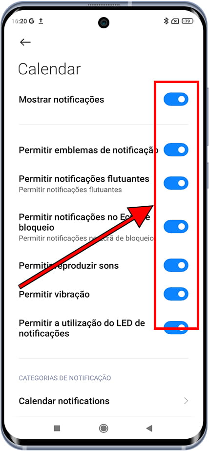 Gerenciar notificações de aplicativos Xiaomi