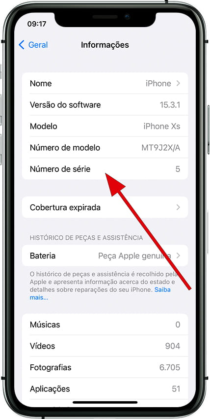 Como ver o número de série no Apple iPhone 11