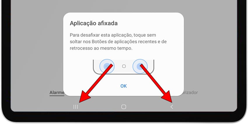 Afixação app Samsung