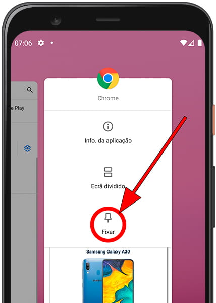 Afixação app Android