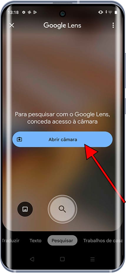 O Google Lens precisa de permissões de câmera