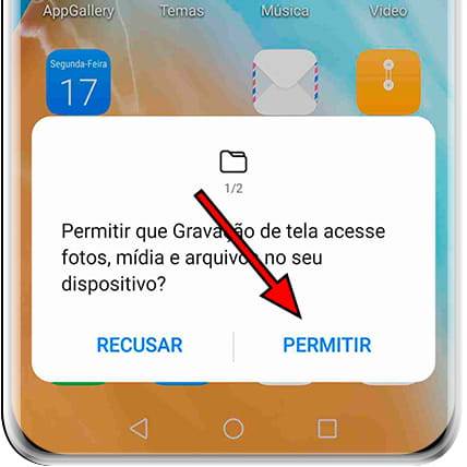 Gravar ecra mensagem Honor View 10