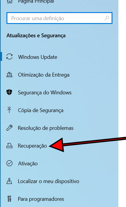 Recuperação Windows