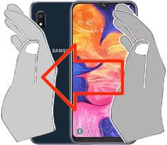 Captura de tela no Samsung Galaxy A10e