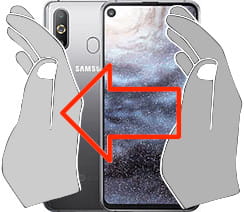 Captura de tela no Samsung Galaxy A8s