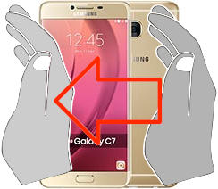Captura de tela no Samsung Galaxy C7