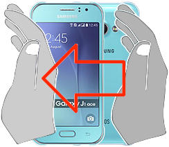 Captura de tela no Samsung Galaxy J1 Ace