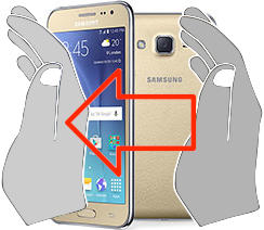 Captura de tela no Samsung Galaxy J2