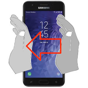 Captura de tela no Samsung Galaxy J3 Orbit