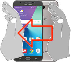 Captura de tela no Samsung Galaxy J7 V