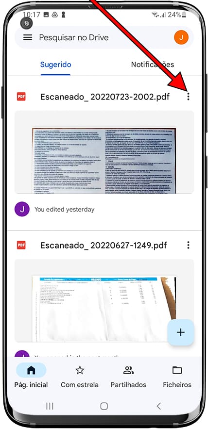 Opções de digitalização de documentos