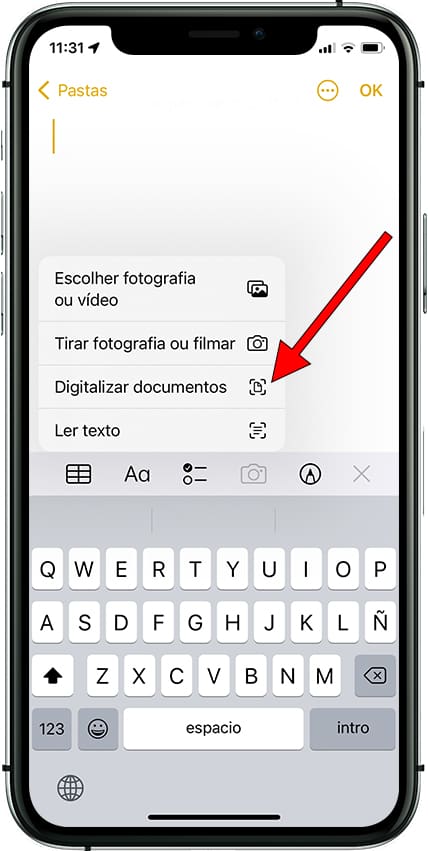 Digitalizar documentos iPhone 8