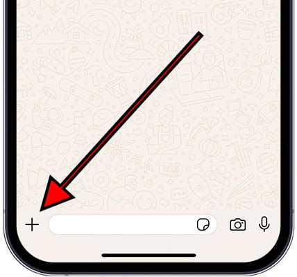 Anexar ficheiros ao WhatsApp no iPhone