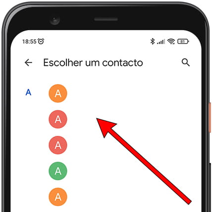 Escolha contatos de emergência Xiaomi