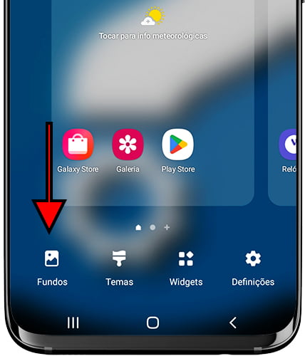 Configurações da tela inicial do Samsung