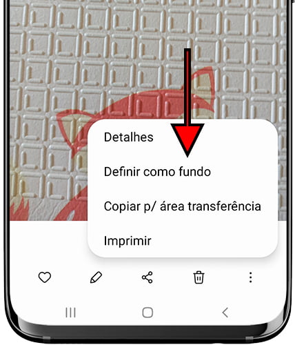 Definir como papel de parede da galeria no Samsung