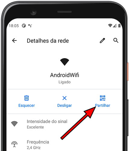 Ver código QR da rede Wifi